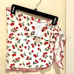 NWT vintage Shoshanna cherry swim wrap